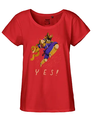 Falcon Yes! - falcon, punch, yes, captain, gaming - Fairtrade Girl Shirt
