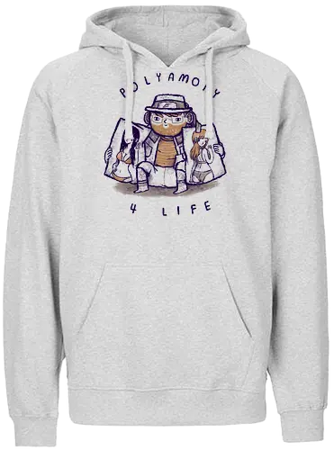 Polyamory - poly, love, Love is love, anime, otaku, ninja - Fairtrade Hoodie