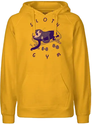 Sloth Gym - sloth, faultier, gym, training - Fairtrade Hoodie