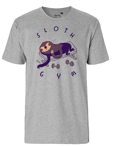 Sloth Gym - sloth, faultier, gym, training - Fairtrade T-Shirt