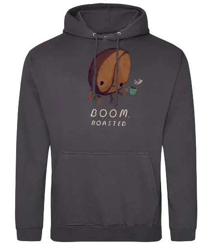 Boom roasted - Roasted, coffee, kaffee, Wordplay - Standard Hoodie