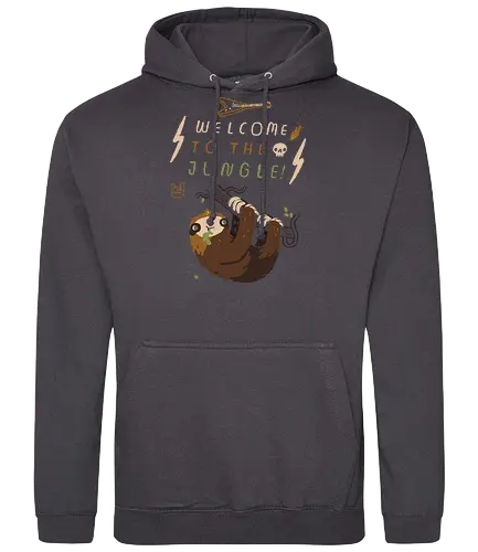 Welcome to the jungle - sloth, rock music, guns, roses - Standard Hoodie