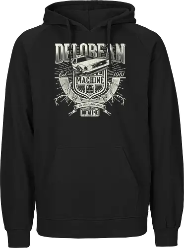 Outtatime - timetravel, time machine, zukunft, delorn - Fairtrade Hoodie