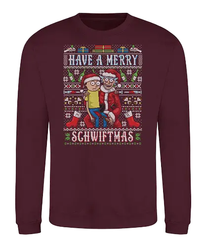 Merry Schwiftmas - rick, morty, schwifty, x-max, weihnachten, christmas, serie, tv, Ugly christmas swter - Sweatshirt