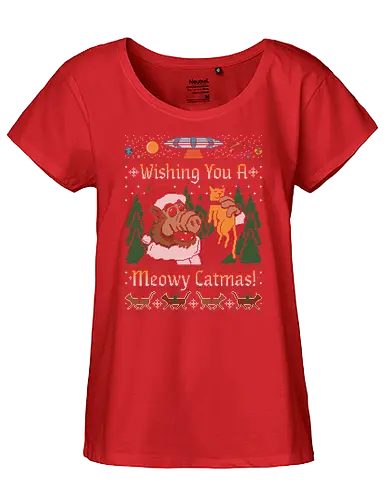 ALF Christmas - alf, alien, sitcom, christmas, weihnachten, Ugly christmas swter - Fairtrade Girl Shirt