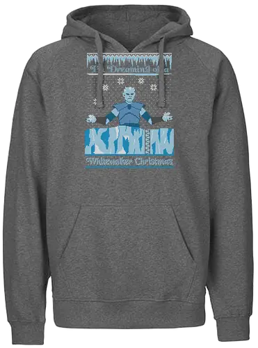 Walker X-Mas - walker, white walker, ice and fire, throne, christmas, winter, weihnachten, Ugly christmas swter - Fairtrade Hoodie