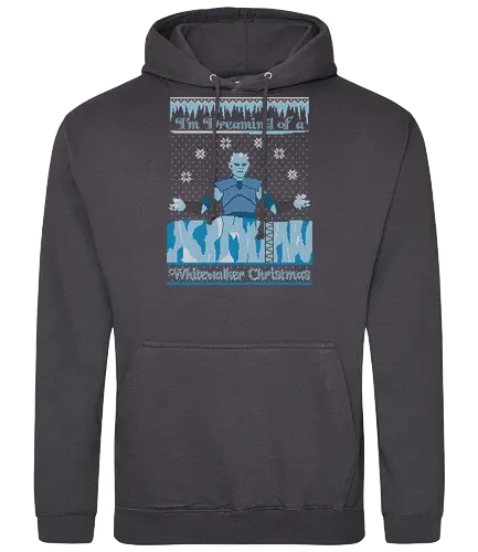 Walker X-Mas - walker, white walker, ice and fire, throne, christmas, winter, weihnachten, Ugly christmas swter - Standard Hoodie