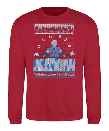 Walker X-Mas - walker, white walker, ice and fire, throne, christmas, winter, weihnachten, Ugly christmas swter - Sweatshirt