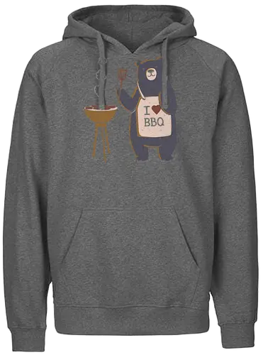 Bear Grill - bbq, bär, barbecue, grill, grillen, kochen, cute, br - Fairtrade Hoodie