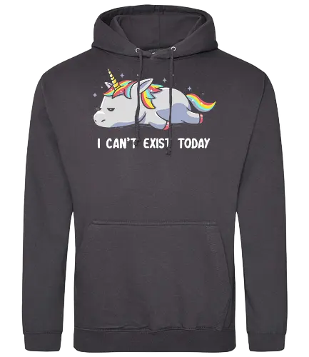 I can't exist today - depressiv, einhorn, unicorn, cute, rainbow - Standard Hoodie