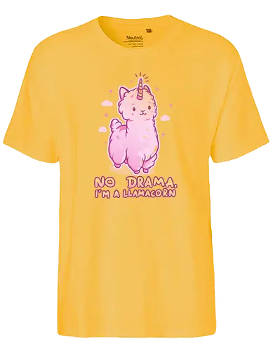 Llamacorn - unicorn, einhorm, lama, llama, neuweltkamel, fun, cute, niedlich, drama - Fairtrade T-Shirt