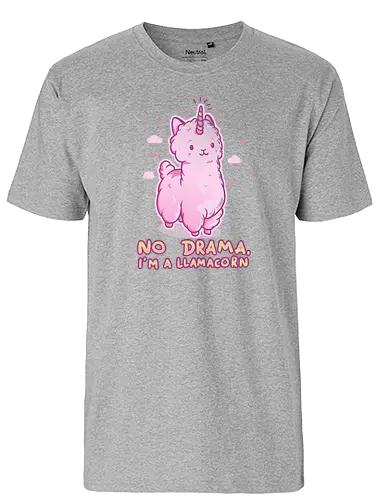 Llamacorn - unicorn, einhorm, lama, llama, neuweltkamel, fun, cute, niedlich, drama - Fairtrade T-Shirt
