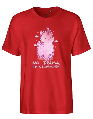 Llamacorn - unicorn, einhorm, lama, llama, neuweltkamel, fun, cute, niedlich, drama - Fairtrade T-Shirt