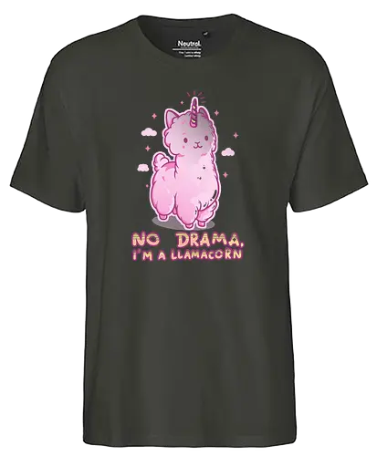 Llamacorn - unicorn, einhorm, lama, llama, neuweltkamel, fun, cute, niedlich, drama - Fairtrade T-Shirt