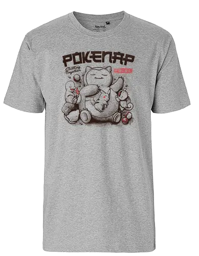 Pokenap - nap, sleep, schlaf, monster, gaming, japan, cute, nippon - Fairtrade T-Shirt