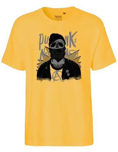 Punk's not Dd! - punk, anarchy, punkrock, skull, anGaming - Fairtrade T-Shirt