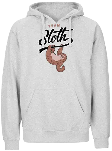 Team Sloth - sloth, faultier, cute, team - Fairtrade Hoodie