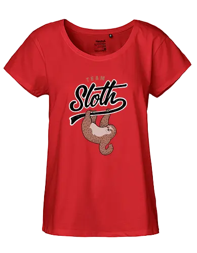 Team Sloth - sloth, faultier, cute, team - Fairtrade Girl Shirt