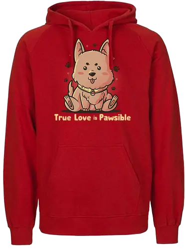 True Love is Pawsible - hund, dog, doggo, love, haustier, liebe - Fairtrade Hoodie