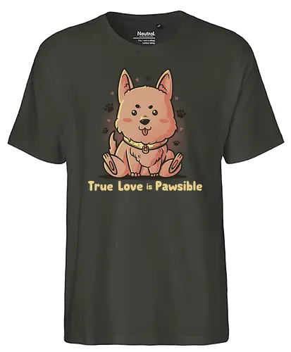 True Love is Pawsible - hund, dog, doggo, love, haustier, liebe - Fairtrade T-Shirt