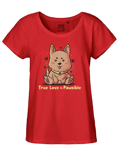 True Love is Pawsible - hund, dog, doggo, love, haustier, liebe - Fairtrade Girl Shirt