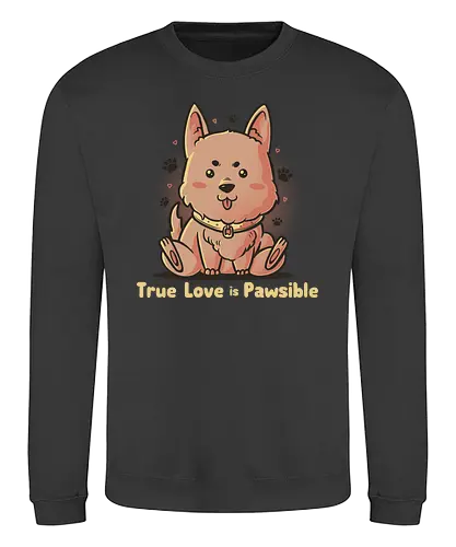 True Love is Pawsible - hund, dog, doggo, love, haustier, liebe - Sweatshirt