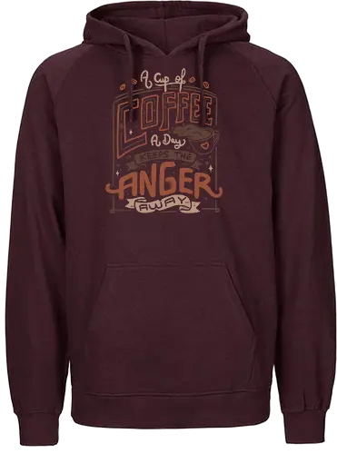 A Cup of Coffee a Day - coffee, kaffee, Anger, Frust, monday, motivation, Statement - Fairtrade Hoodie