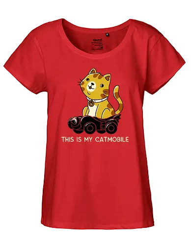 Catmobile - Catmobile, cat, katze, mashup, pun, mobile, fun - Fairtrade Girl Shirt