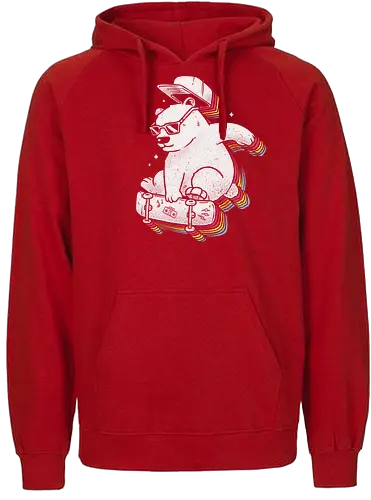 Rainbow Skate Bear - Skating, skateboard, bär, ice, eis, cool - Fairtrade Hoodie
