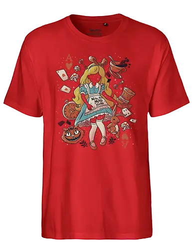 Wonderland Girl - alice, wonderland, book, alice im wunderland, film, movie, buch, literatur - Fairtrade T-Shirt