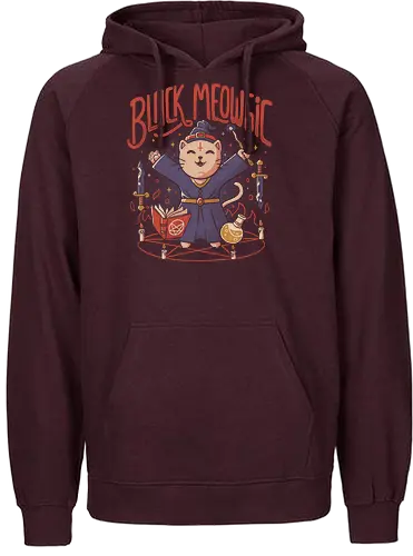 Black Meowgic - magic, cat, neko, Meowgic, black magic, katze, magie, magier - Fairtrade Hoodie