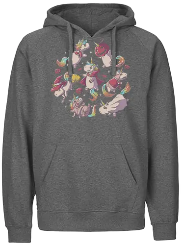 Halloween Unicorns - cute, unicorn, halloween, pumpkin, kürbis, einhorn, witch, mummy, mumie - Fairtrade Hoodie