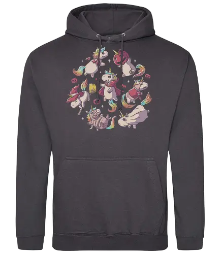 Halloween Unicorns - cute, unicorn, halloween, pumpkin, kürbis, einhorn, witch, mummy, mumie - Standard Hoodie
