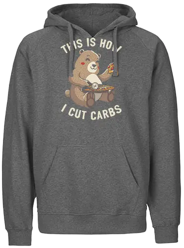 This Is How I Cut My Carbs - food, Carbs, pizza, br - Fairtrade Hoodie