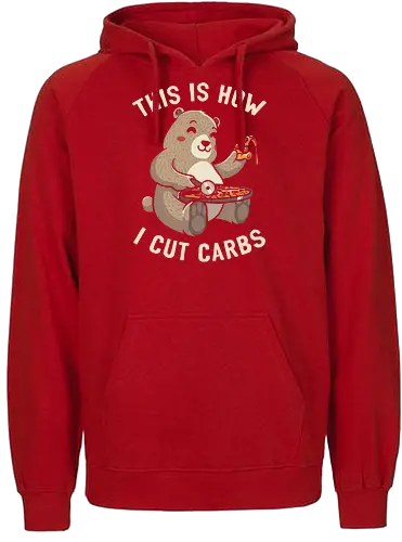 This Is How I Cut My Carbs - food, Carbs, pizza, br - Fairtrade Hoodie