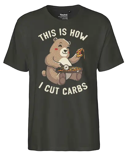 This Is How I Cut My Carbs - food, Carbs, pizza, br - Fairtrade T-Shirt
