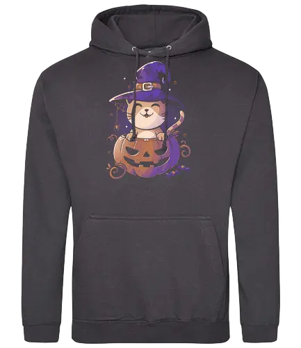Spooky Kitten - halloween, kitten, cat, katze, pumpkin, kürbis - Standard Hoodie