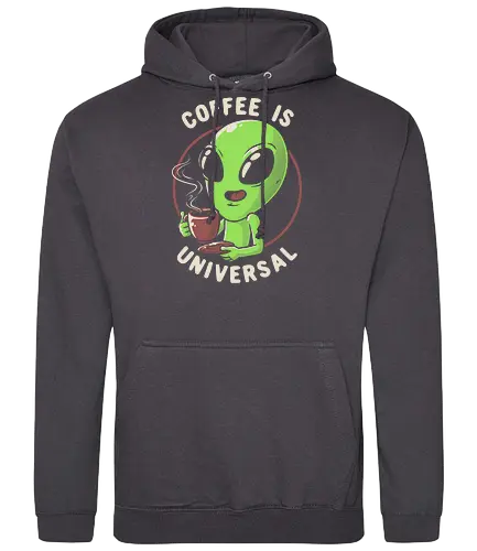 Coffee is Universal - coffee, kaffee, alien, fun, Universal - Standard Hoodie