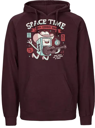 Space Time - tv, cartoon, space, BMO, space cowboy, adventure, time - Fairtrade Hoodie