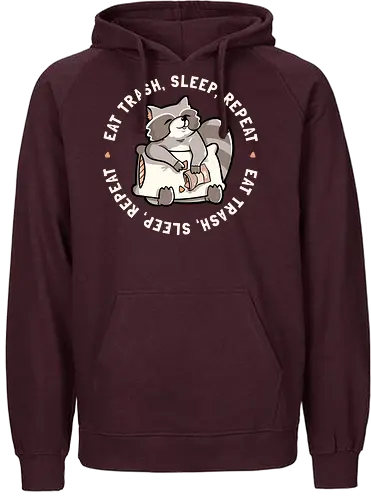 t Garbage Sleep Rept - waschbär, müll, trash, raccoon, coon, tiere, animal - Fairtrade Hoodie