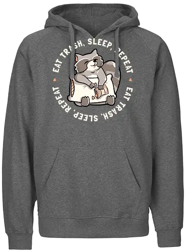 t Garbage Sleep Rept - waschbär, müll, trash, raccoon, coon, tiere, animal - Fairtrade Hoodie