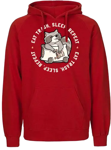 t Garbage Sleep Rept - waschbär, müll, trash, raccoon, coon, tiere, animal - Fairtrade Hoodie