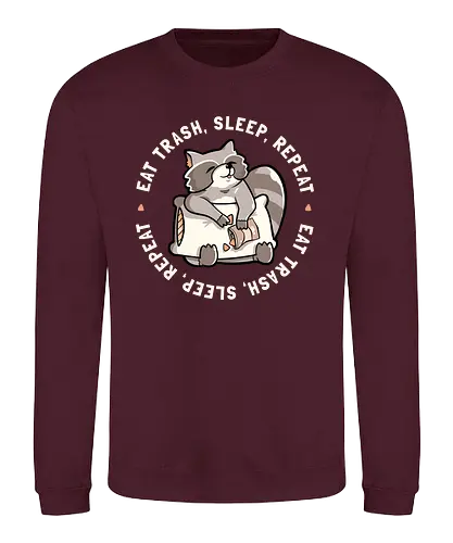 t Garbage Sleep Rept - waschbär, müll, trash, raccoon, coon, tiere, animal - Sweatshirt