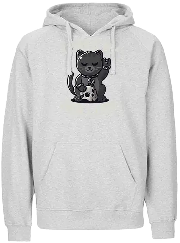 I Make My Own Luck - metal, maneki neko, katze, glückskatze, lucky cat - Fairtrade Hoodie