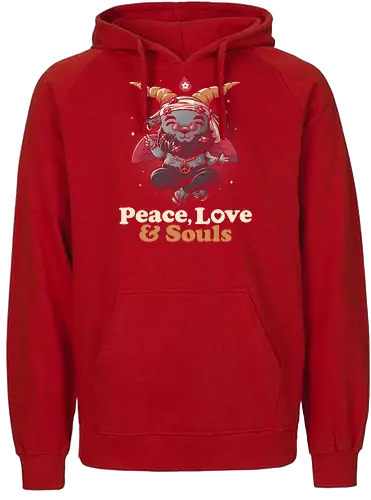 Peace, Love And Souls - frieden, liebe, satan, baphomet, seele - Fairtrade Hoodie