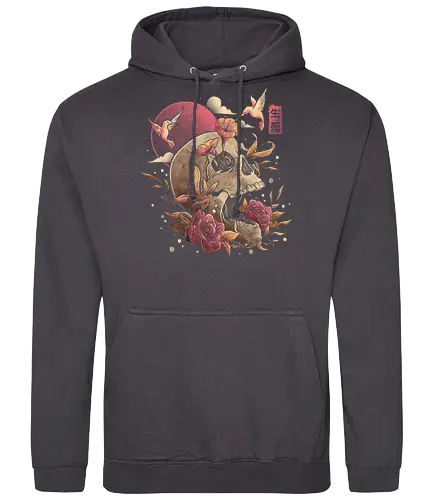 Life and Death - leben, tod, skull, schädel, blumen, pflanzen - Standard Hoodie