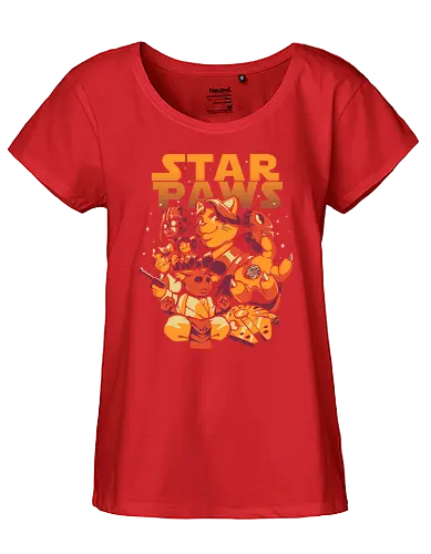 Star Paws - Paw, space opera, scifi, mashup, fun, movie - Fairtrade Girl Shirt