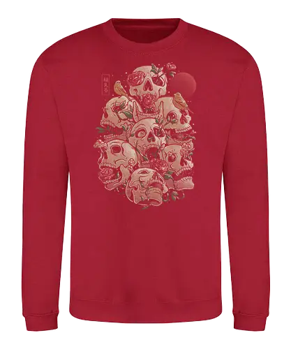 Life Grows Through Death - leben, tod, plants, skull, schädel, pflanzen - Sweatshirt