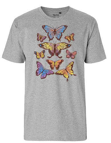 Butterflies - Schmetterling, Butterfly, nature, pretty - Fairtrade T-Shirt