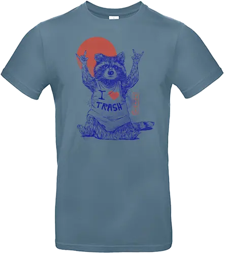 I Love Trash - trash, metal, Trashpanda, raccoon, waschbär - Standard T-Shirt